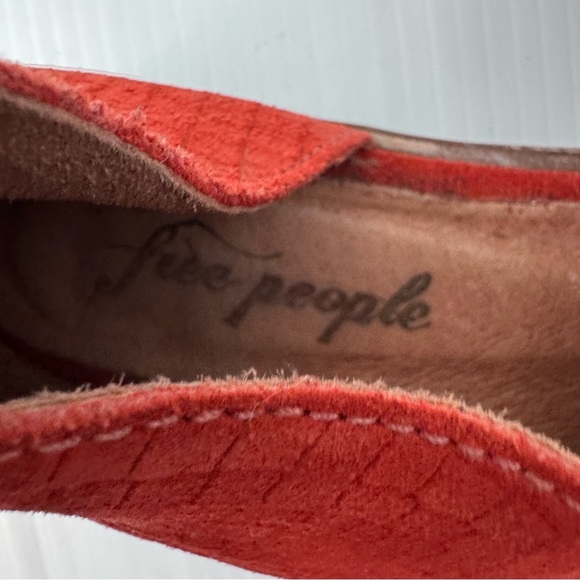 Free People D’orsay Royale flats size: 37 / 6.5-7 us red alligator embossed - Picture 9 of 14